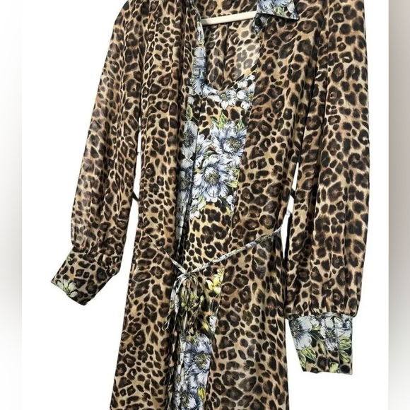 NWT White House Black Market WHBM Leopard-Print Midi 2 Piece Shirt Dress - Picture 12 of 12